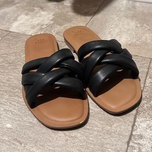 Black Leather Sandals